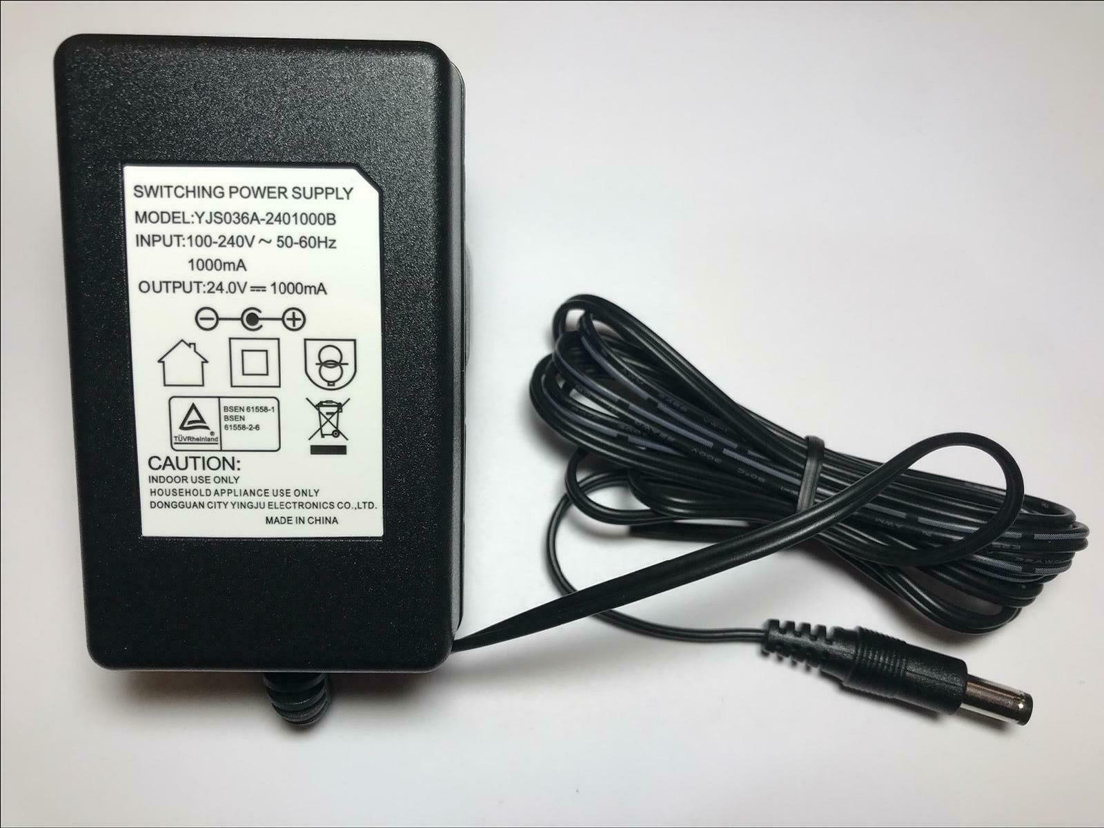 NEW DC 24V 1A 1000mA BAYE11-24V1ACDM AC-DC Adaptor Power Supply PSU 5.5*2.1MM for XBOX 360 Steering - Click Image to Close